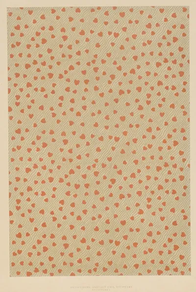Lithografiertes Papier Flachenmuster Mit Herzen