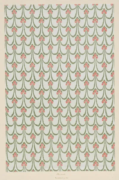 Lithografiertes Papier Florales Flachenmuster