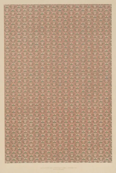 Lithografiertes Papier Geometrisches Flachenmuster