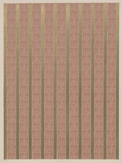Lithografiertes Papier Mit Golddruck Streifenmuster