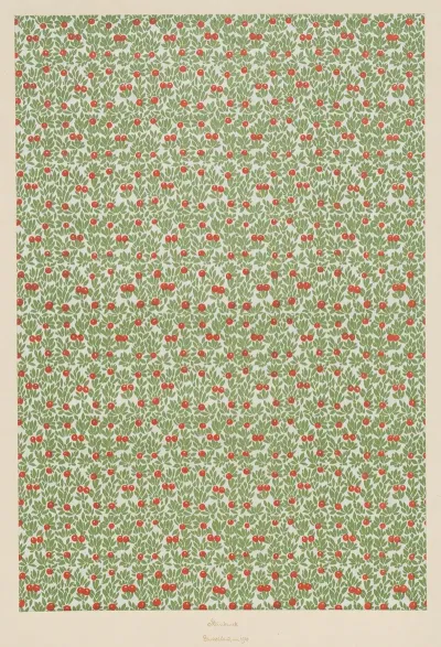 Lithografiertes Vorsatzpapier Florales Flachenmuster
