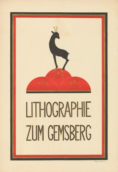 Lithographie Zum Gemsberg 2