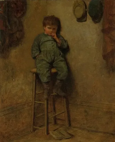 Little Boy On A Stool