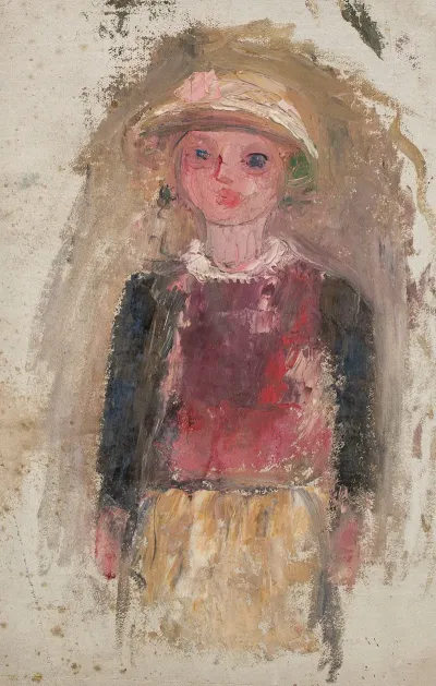Little Girl In A Red Waistcoat