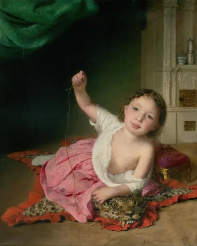 Little Girl Playing