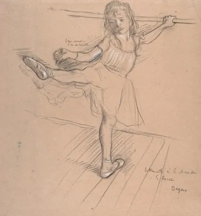 Little Girl Practicing At The Bar