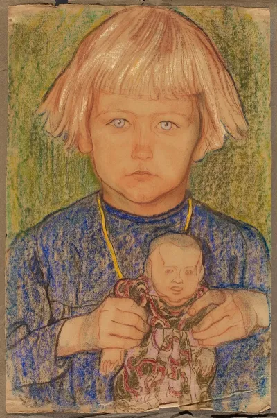 Little Girl With A Doll 4