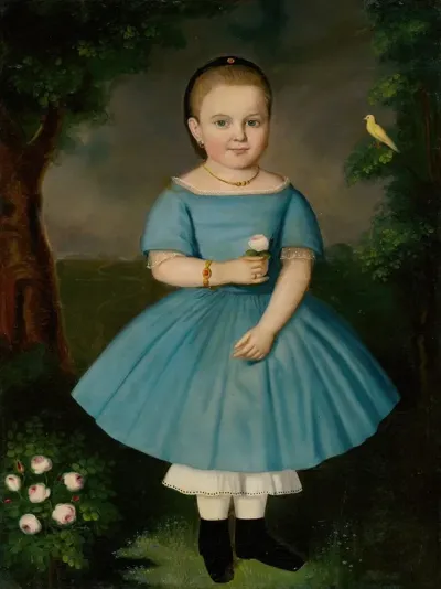 Little Girl With A Rose