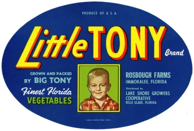 Little Tony Brand Vegetable Label