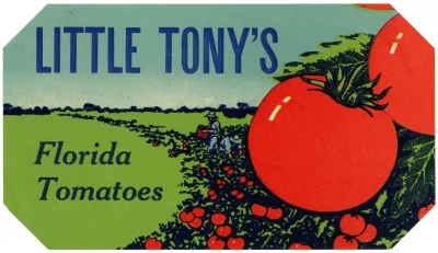 Little Tonys Florida Tomatoes Label