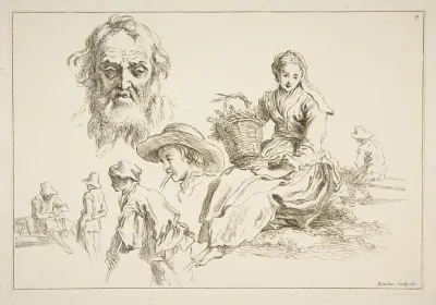 Livre Detude Dapres Les Desseins Originaux De Blomart Pl 09