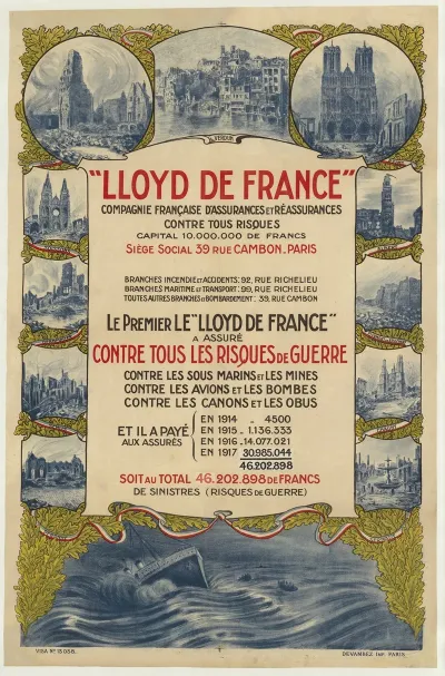 Lloyd De France Compagnie Francaise Dassurances Et Reassurances Contre Tous Risques