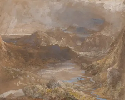Llwyngwynedd And Part Of Llyn Y Ddina Between Capel Curig And Beddegelert North Wales