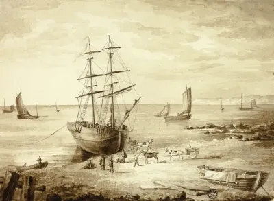 Loading Boat In Port