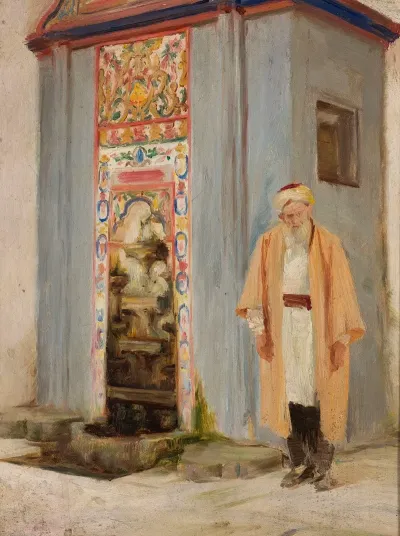 Local Man By The Fountain In Bakhchisaray From The Journey To Crimea