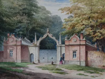 Lodge Gates Entrance To Aston Hall