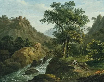 Loggers By A River