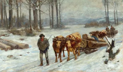 Loggers In Winter