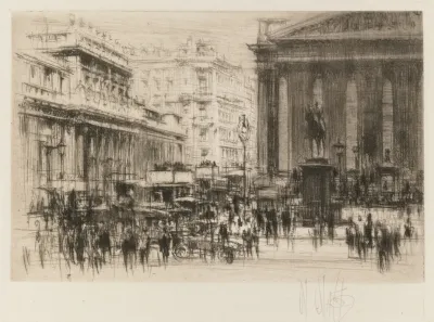 London Set Bank With The Royal Exchange