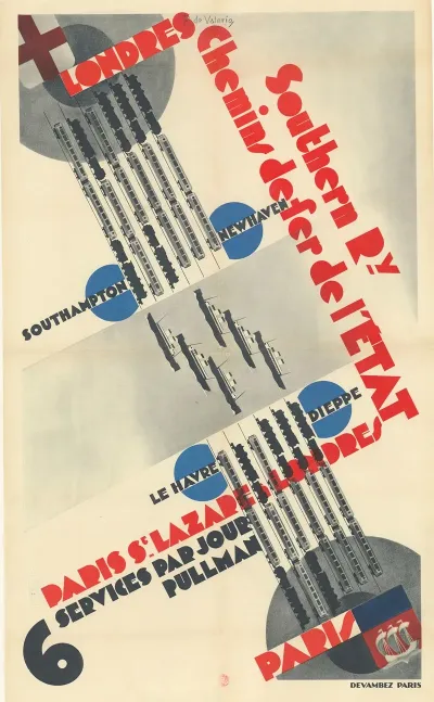 Londres Paris Southern Railway Chemins De Fer De Letat 6 Six Services Par Jour Paris St Lazare Londres