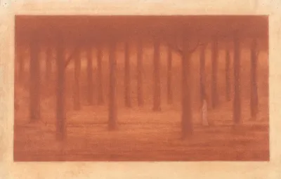 Lone Figure In A Forest