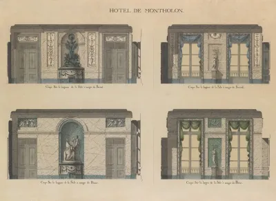 Longitudinal And Cross Sections Of The Dining Rooms Of The Hotel De Montholon