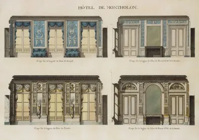 Longitudinal And Cross Sections Of The Salons Of The Hotel De Montholon