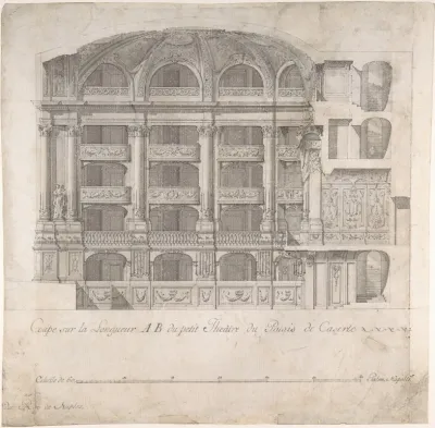 Longitudinal Section Of The Small Theater In The Palace At Caserta