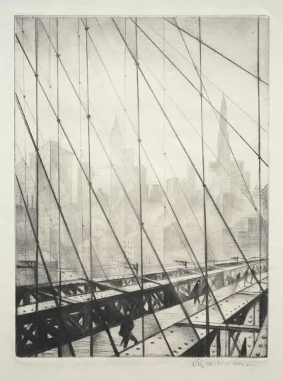 Looking Through Brooklyn Bridge