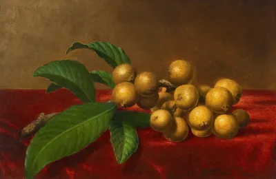 Loquats On Red Velvet