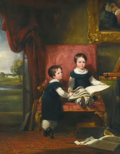 Lord Charles 1813 1894 And Lord Thomas 1813 1882 Pelham Clinton Twin Sons Of The 4th Duke Of Newcastle Under Lyne