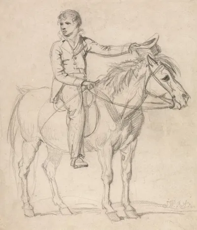 Lord Stanhope Later Earl Of Chesterfield As A Boy Riding A Pony