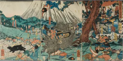 Lord Yoritomos Hunt On Mt Fuji