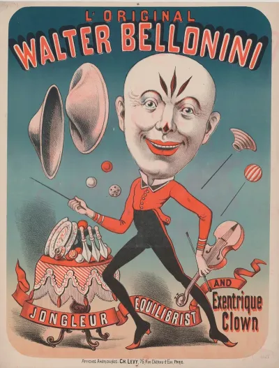 Loriginal Walter Bellonini Jongleur Equilibrist And Exentrique Clown