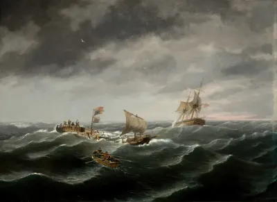 Loss Of The Schooner John S Spence Of Norfolk Virginia 2d View Rescue Of The Survivors