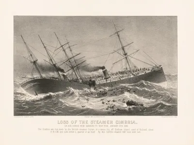 Loss Of The Steamer Cimbria On Her Voyage From Hamburg To New York January 19th 1883