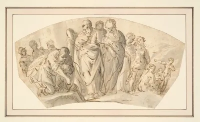 Lot And His Family Leaving Sodom