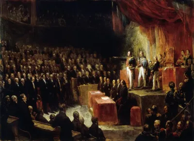 Louis Philippe Swearing In Before The Chambers August 9 1830