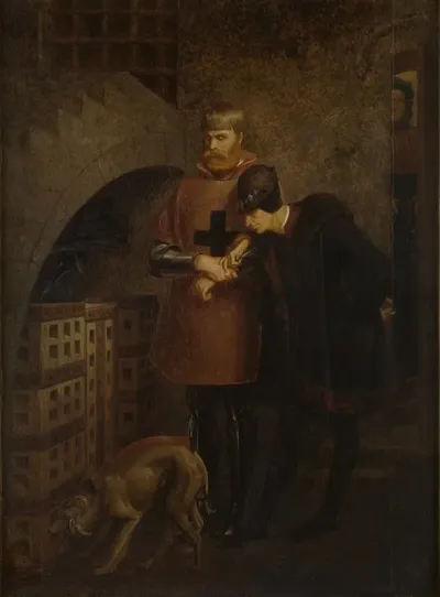 Louis Xi Of France Visiting Cardinal Balue In His Iron Cage