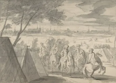 Louis Xiv At The Siege Of Douai Seen From The South East July 1 6 1667