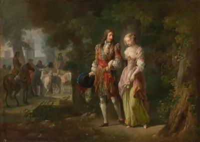 Louis Xiv Beneath A Leafy Canopy In The Bois De Vincennes