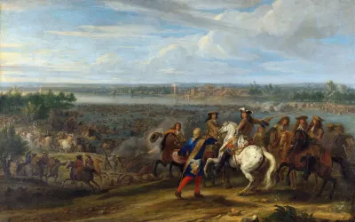 Louis Xiv Crossing Into The Netherlands At Lobith