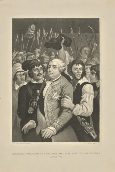 Louis Xvi Threatened By The Mob On Their Visit To The Tuileries June 20 1792