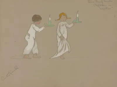 Love Lamp Number Children In Nighties
