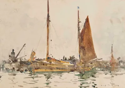 Lowestoft Fishing Boats Moored At Falmouth
