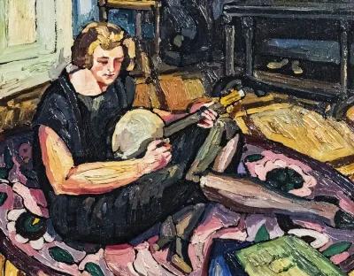 Luce On The Banjo In The Living Room In Rabastens