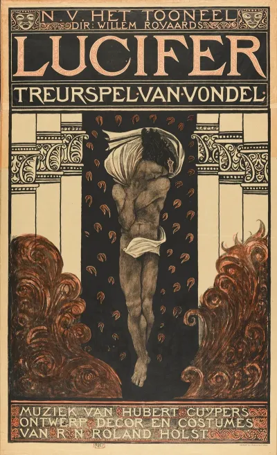 Lucifer Treurspel Van Vondel N V Het Tooneel Dir Willem Royaards Muziek Van Hubert Cuypers Ontwerp Decor En Costumes Van R N Roland_