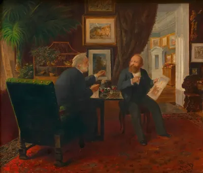 Ludwig Anzengruber Zu Besuch Bei Rudolf Von Alt