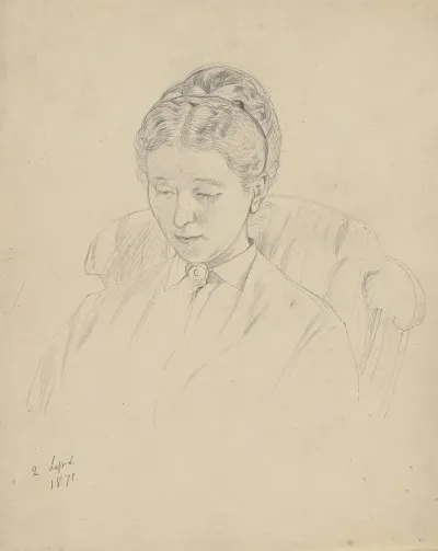 Luise Scholderer Im Lehnstuhl Sitzend