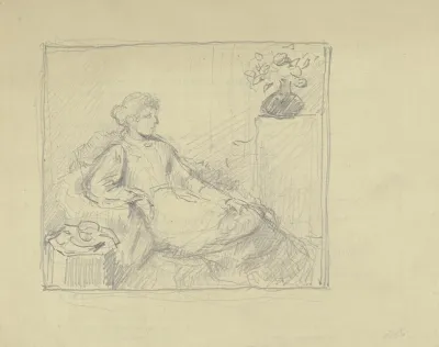 Luise Scholderer Im Lehnstuhl